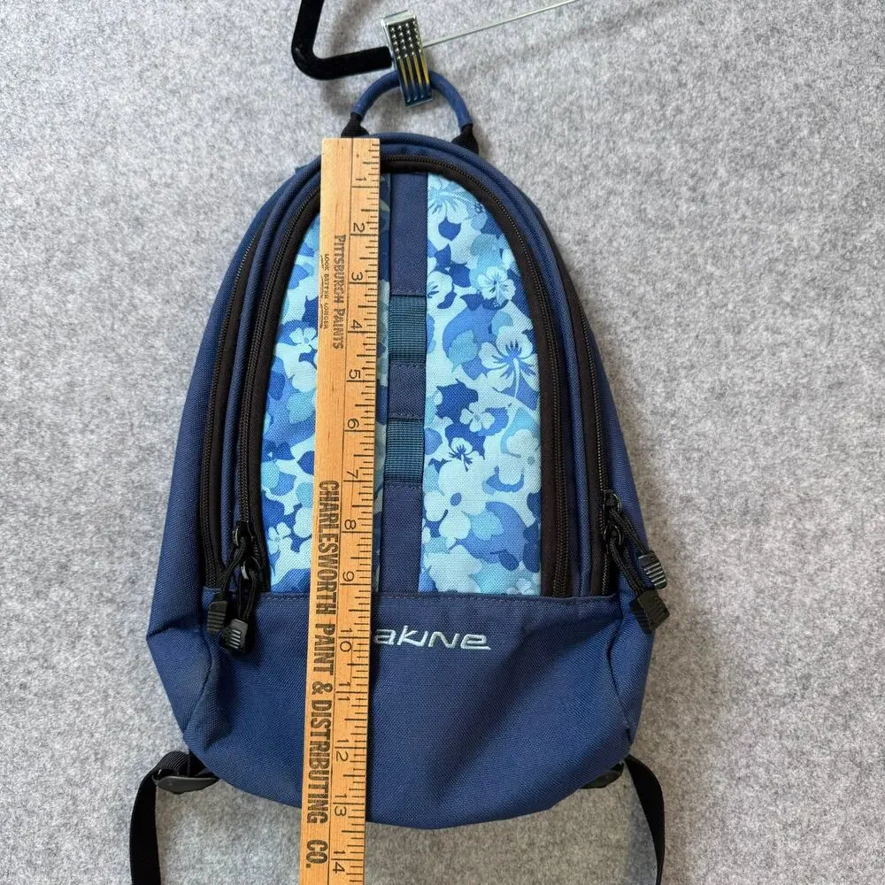 Vintage Dakine Cosmo Mini Backpack Purse Blue Hibiscus Hawaiian Floral Y2K